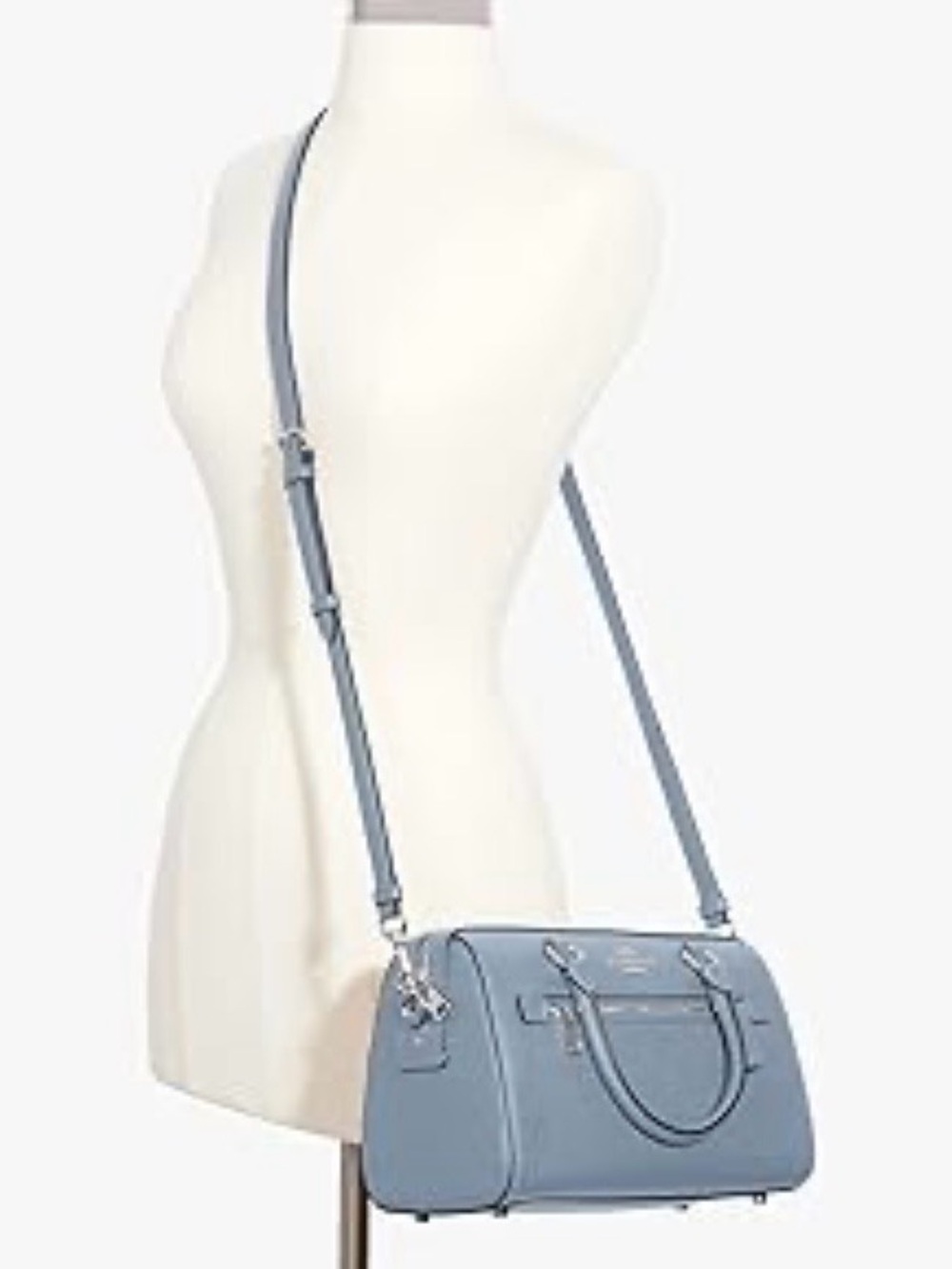 Coach Rowan bag in Light Blue Leather with Pink Chain - Picture 10 of 13